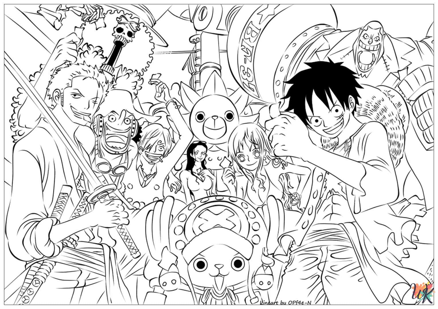 One Piece coloring pages for adults pdf