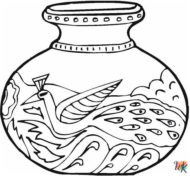 Pottery coloring pages printable