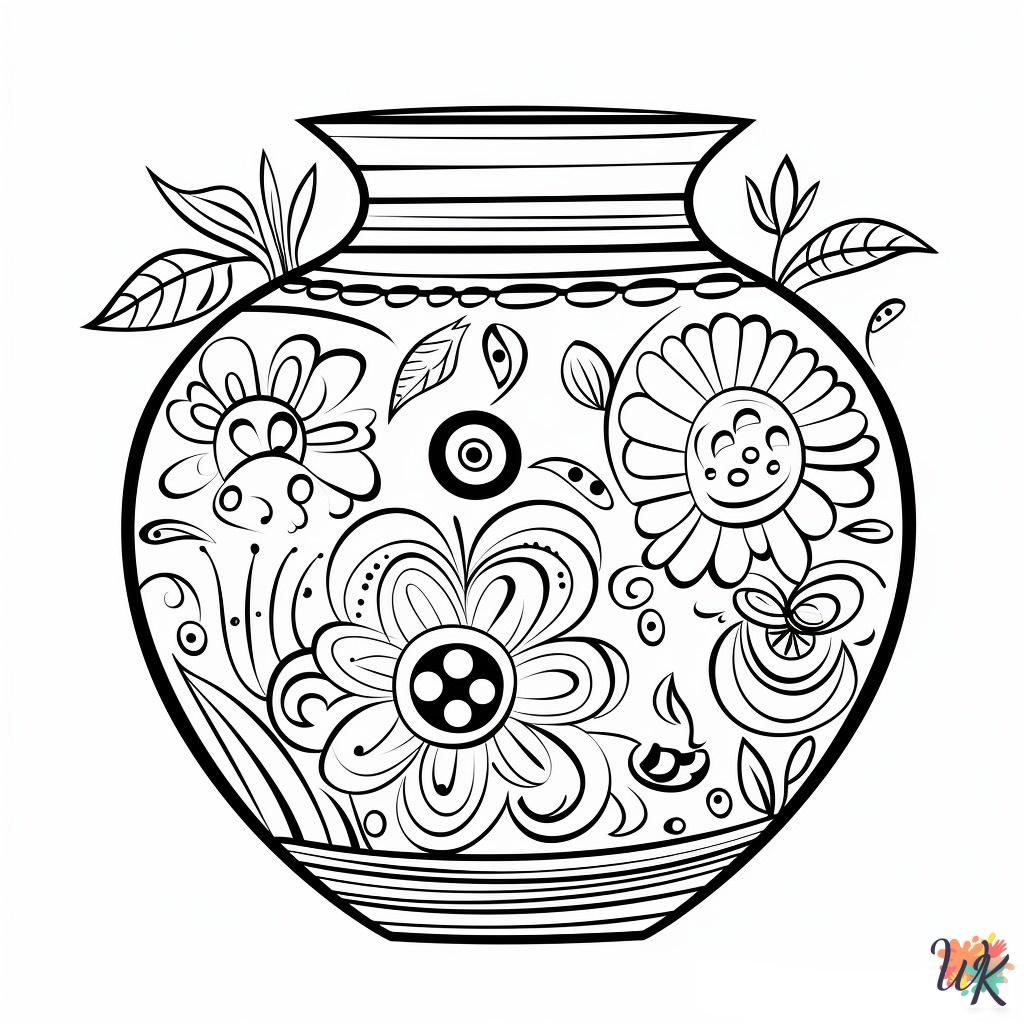 easy Pottery coloring pages
