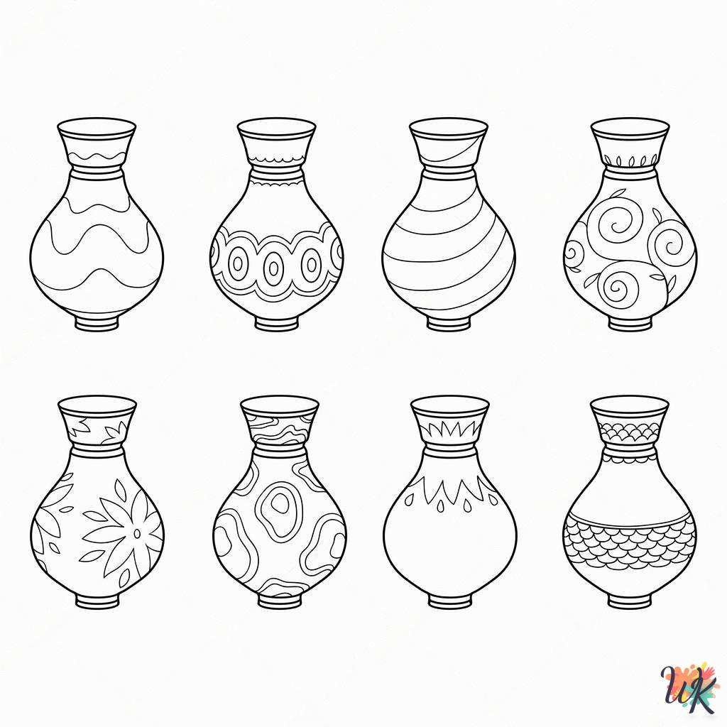 free Pottery coloring pages for kids