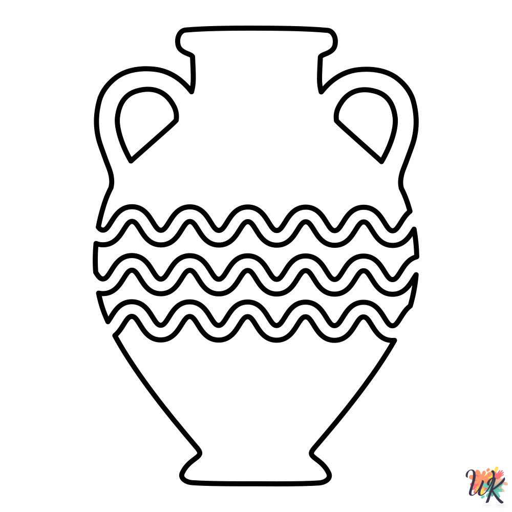 free coloring Pottery pages