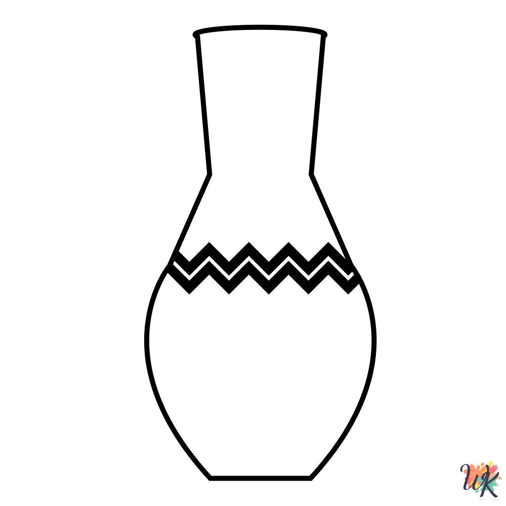 detailed Pottery coloring pages for adults