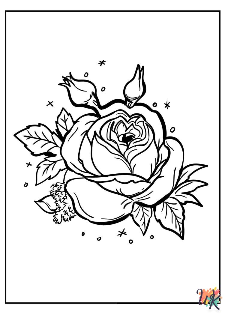 fun Rose coloring pages