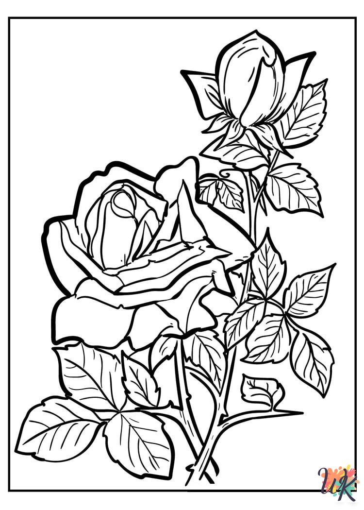 fun Rose coloring pages