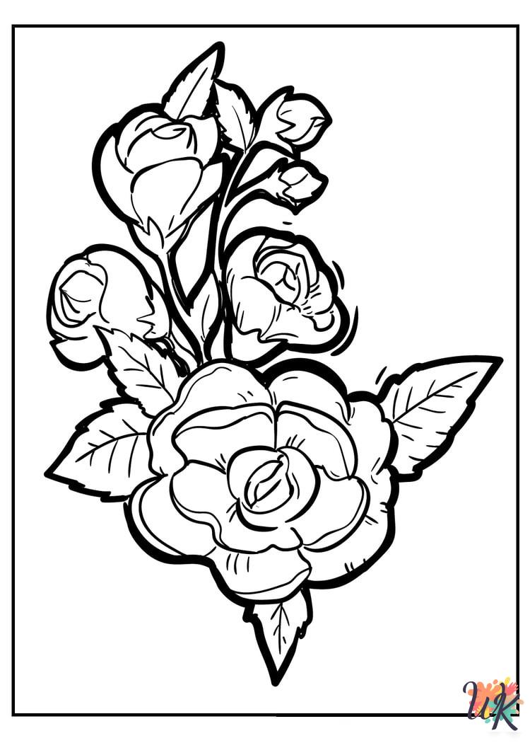 free printable coloring pages Rose