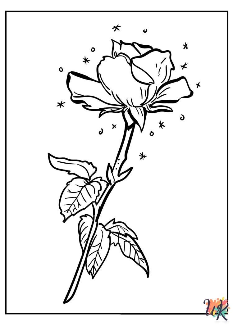 Rose ornament coloring pages