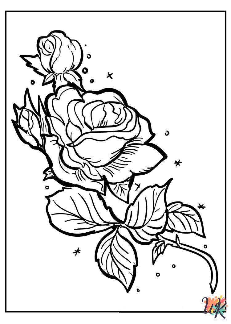 free Rose coloring pages