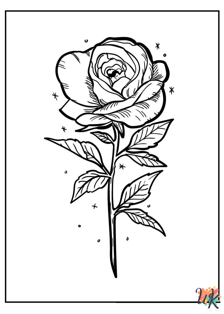 Rose ornaments coloring pages
