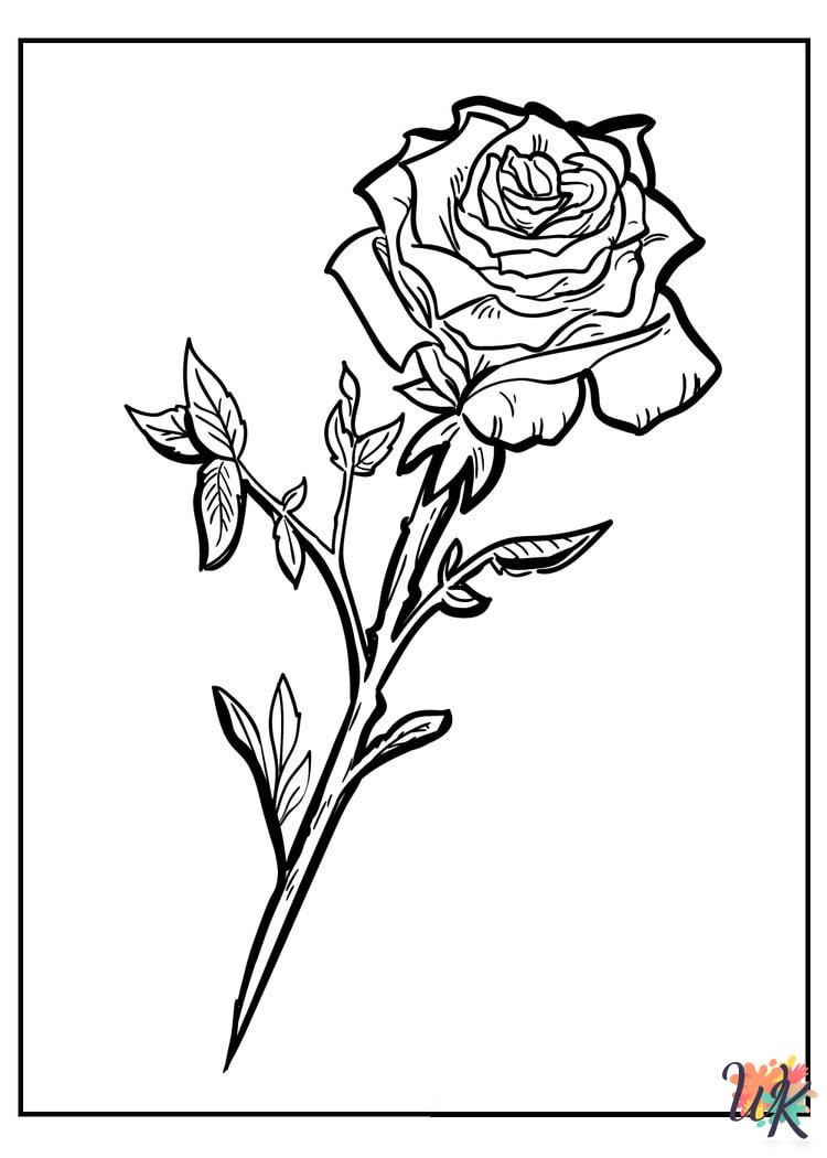 printable Rose coloring pages