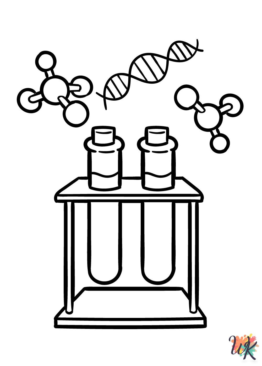 detailed Science coloring pages for adults