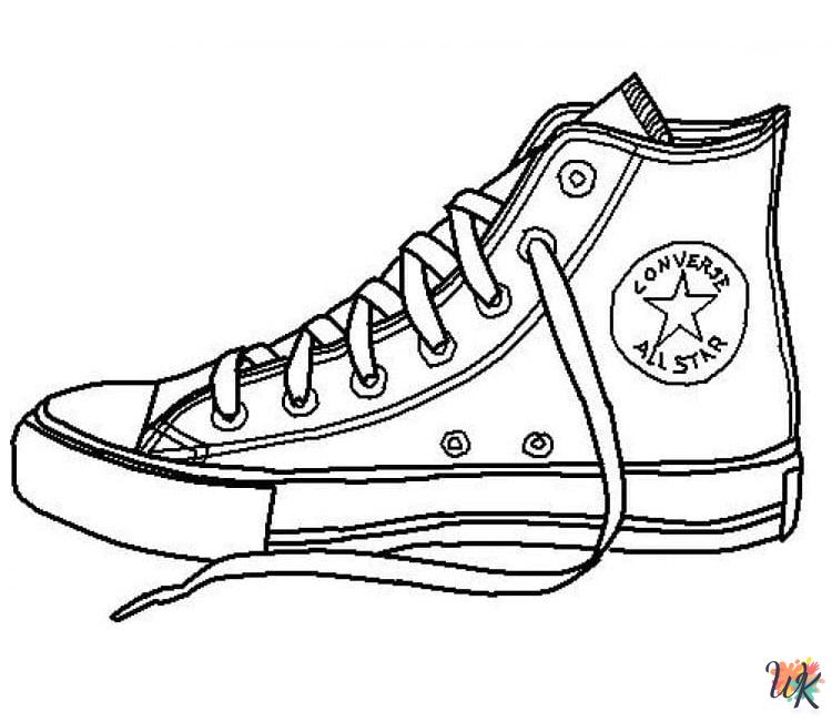 Sneaker coloring pages easy