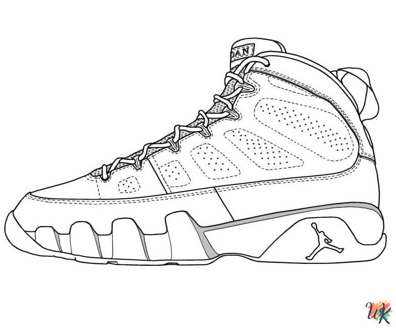 free adult Sneaker coloring pages