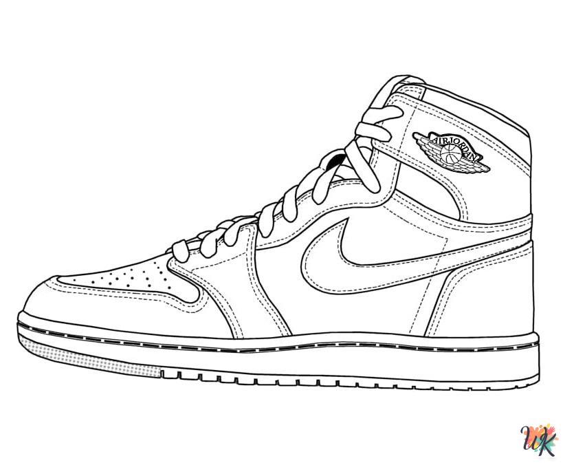 Sneaker cards coloring pages