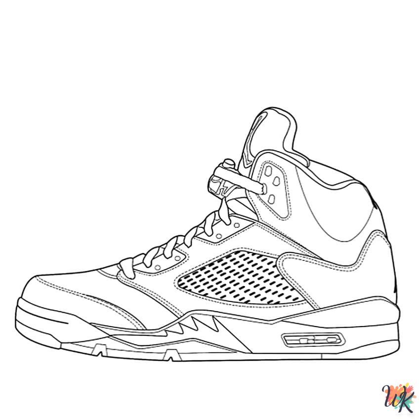 Sneaker coloring pages easy 1