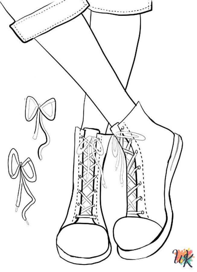 Sneaker themed coloring pages
