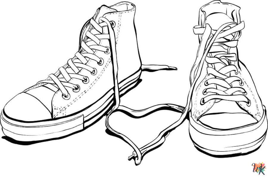 Sneaker decorations coloring pages