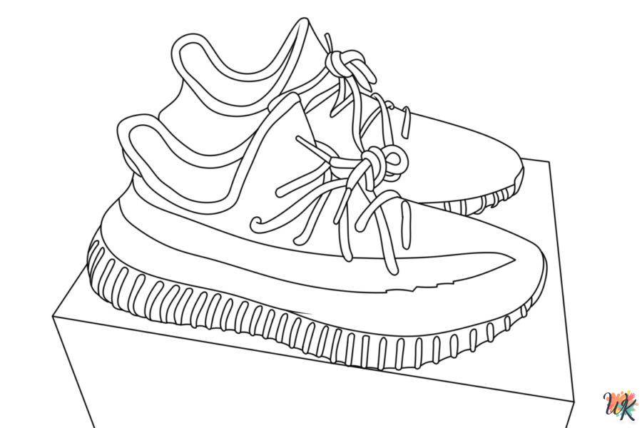 Sneaker coloring pages easy