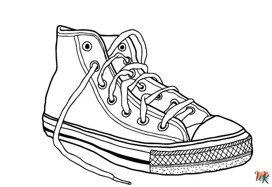 94 Sneaker Coloring Pages For Kids