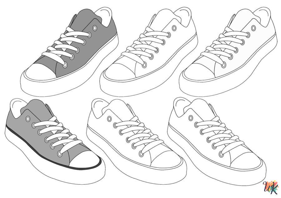 Sneaker coloring pages for adults easy