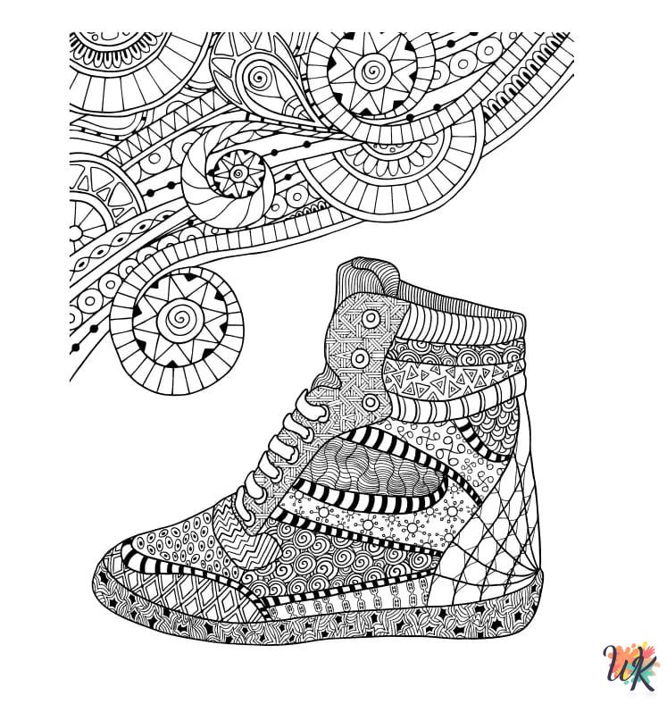 Sneaker coloring pages free printable