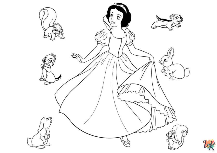 Snow White coloring pages printable free