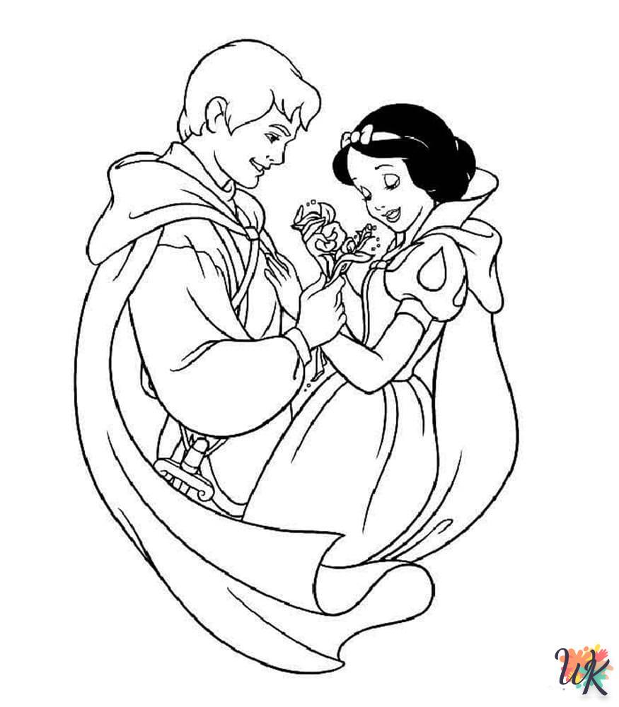 old-fashioned Snow White coloring pages 1