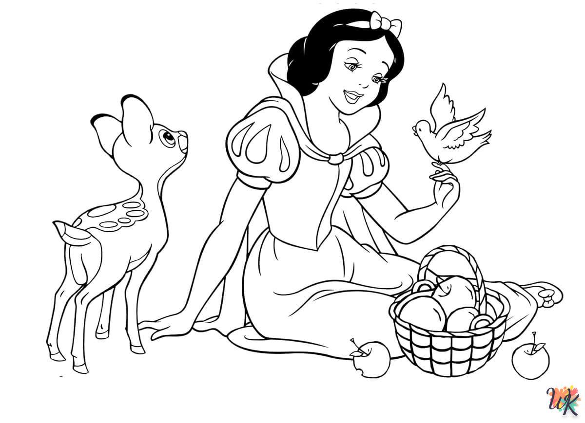 Snow White coloring pages for preschoolers 1