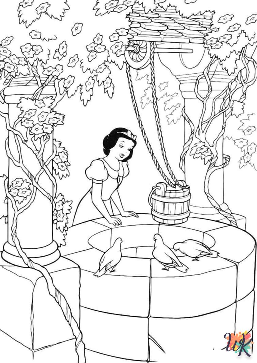 merry Snow White coloring pages 1