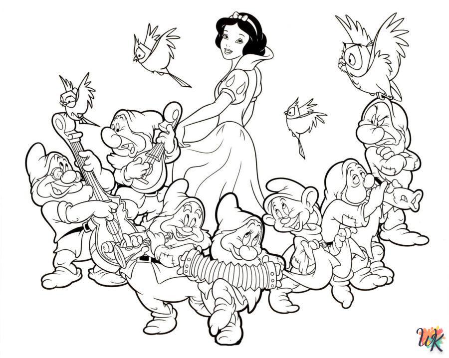 merry Snow White coloring pages