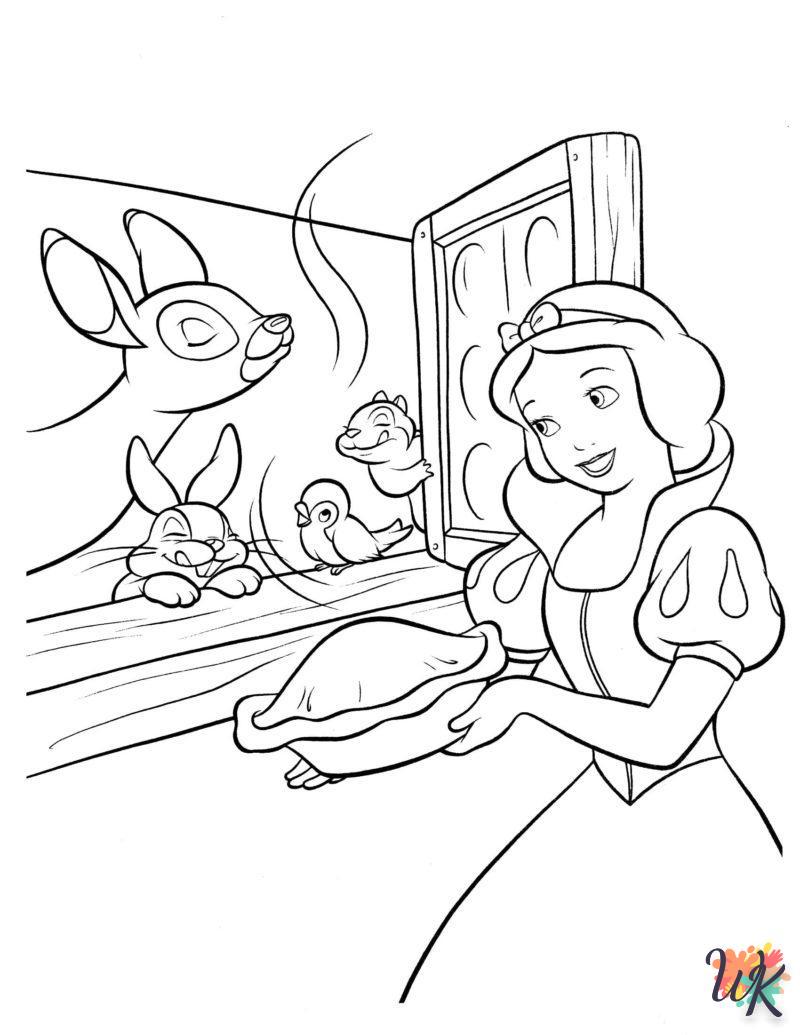 free Snow White coloring pages for kids