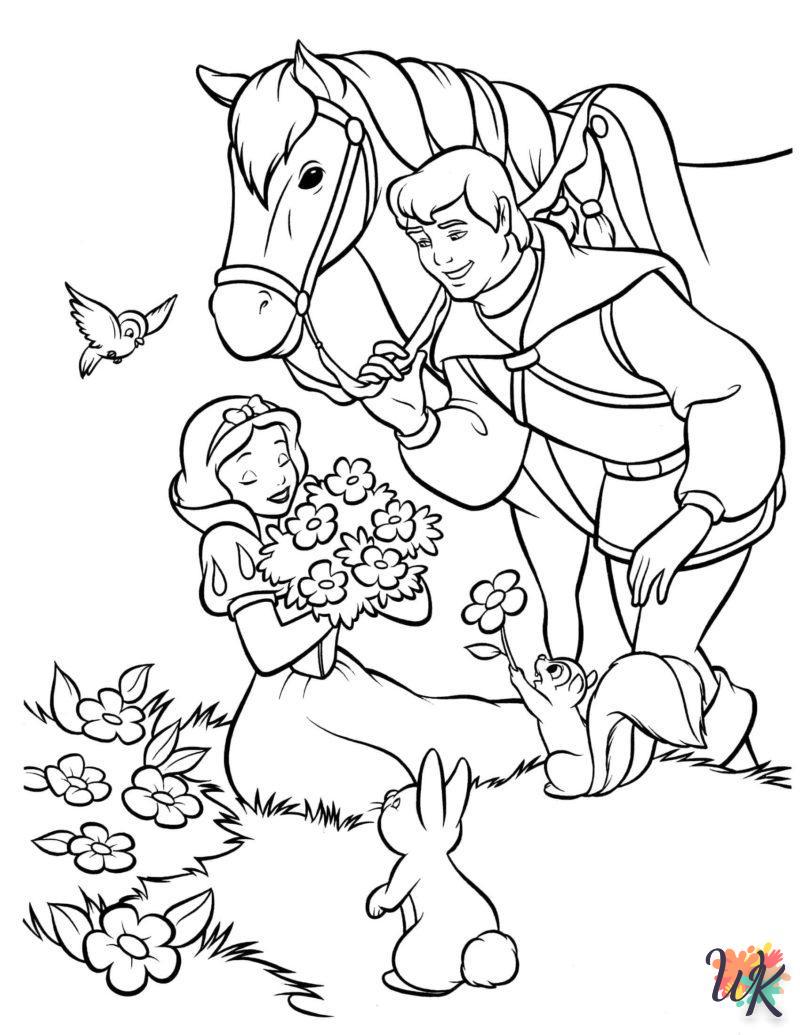 vintage Snow White coloring pages