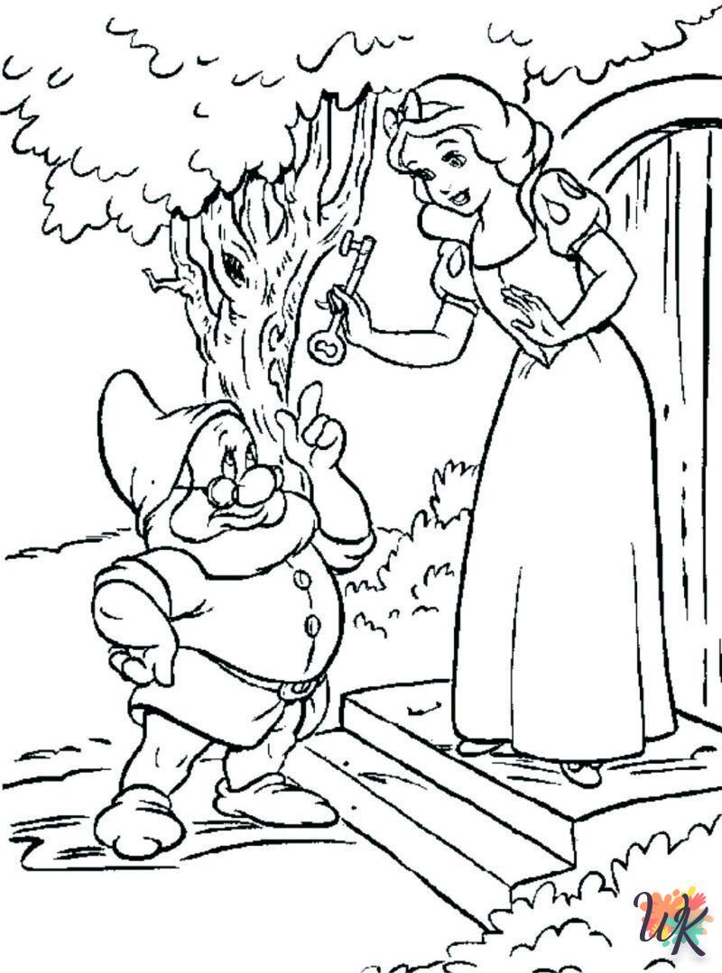 vintage Snow White coloring pages
