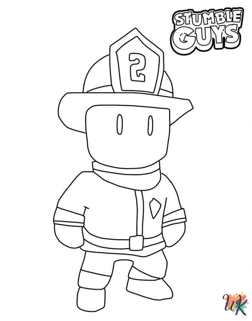Stumble Guys coloring pages for adults easy