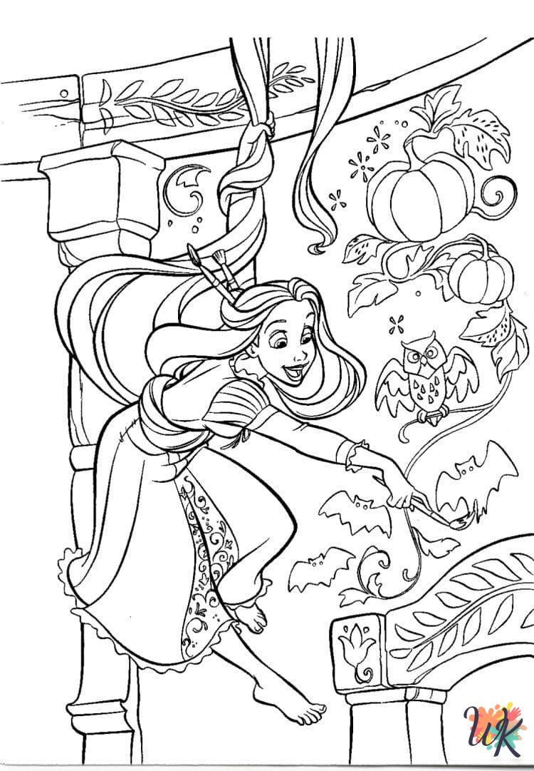 Tangled coloring book pages