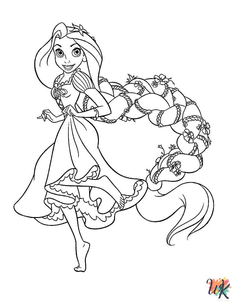 cute Tangled coloring pages