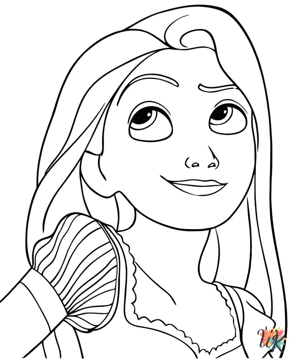 printable Tangled coloring pages for adults