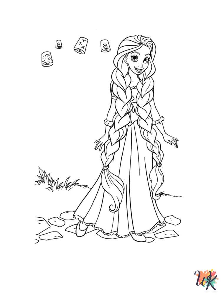 Tangled coloring pages for preschoolers