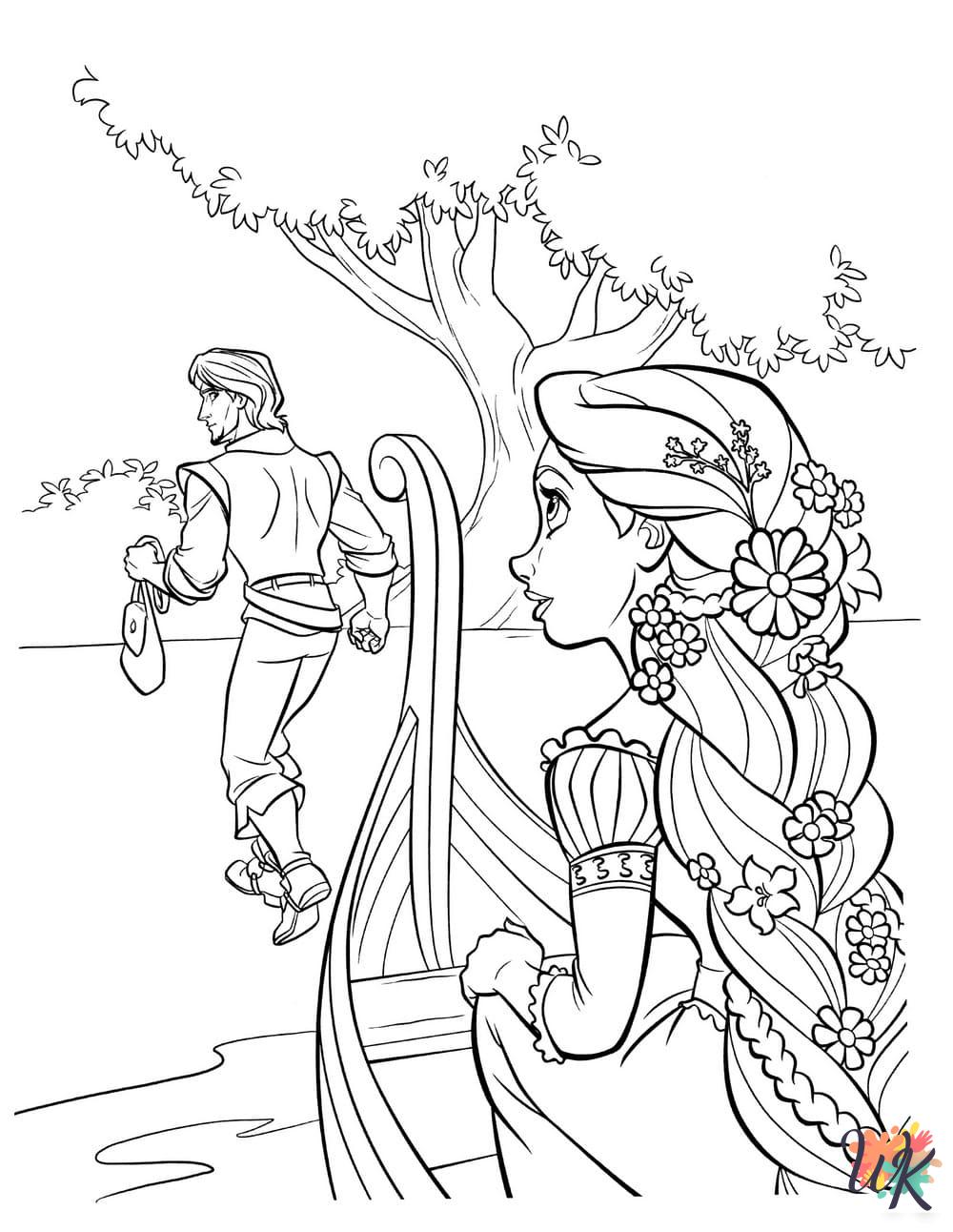 Tangled coloring pages for adults pdf