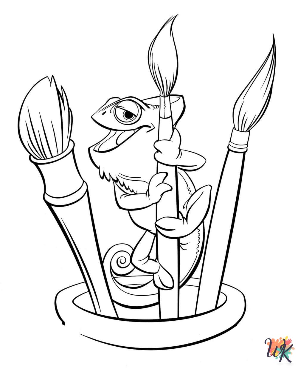 Tangled coloring pages free