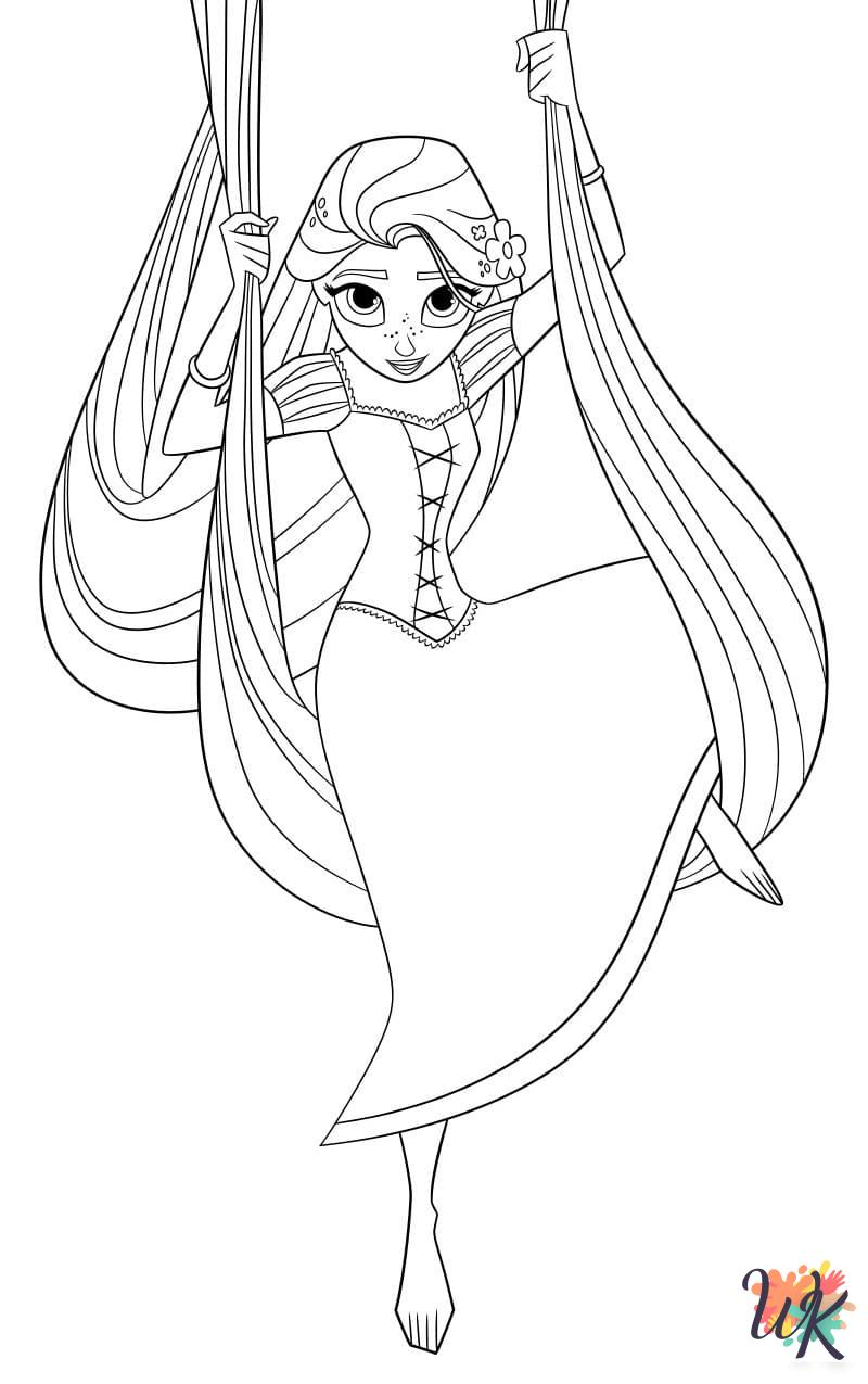 vintage Tangled coloring pages