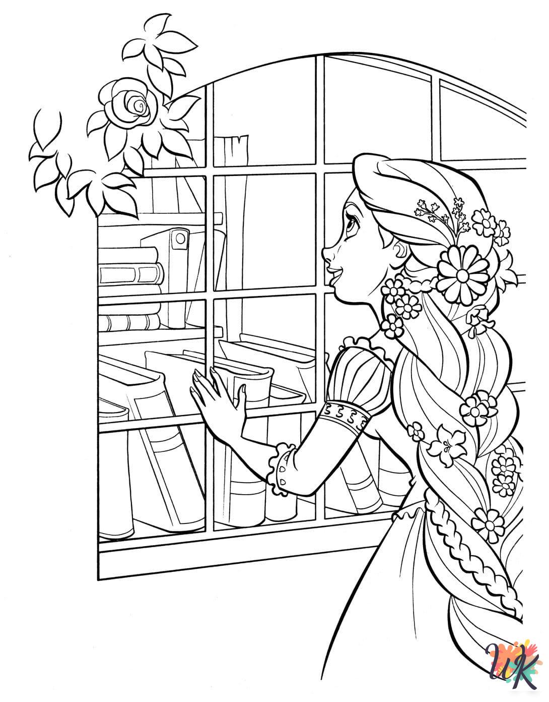 free printable Tangled coloring pages