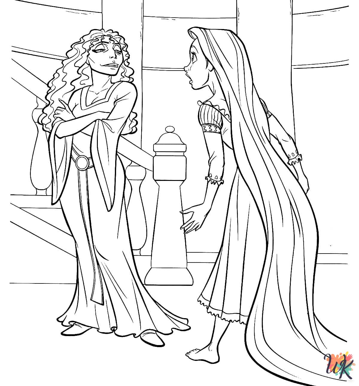 Tangled ornament coloring pages