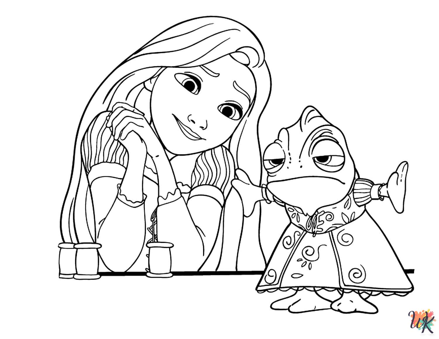 free Tangled coloring pages pdf