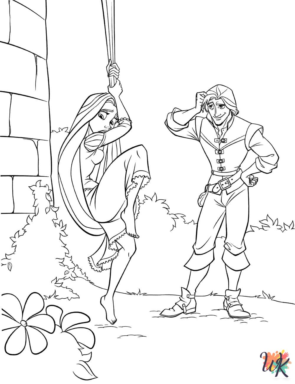 merry Tangled coloring pages