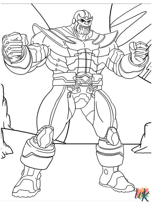 easy cute Thanos coloring pages
