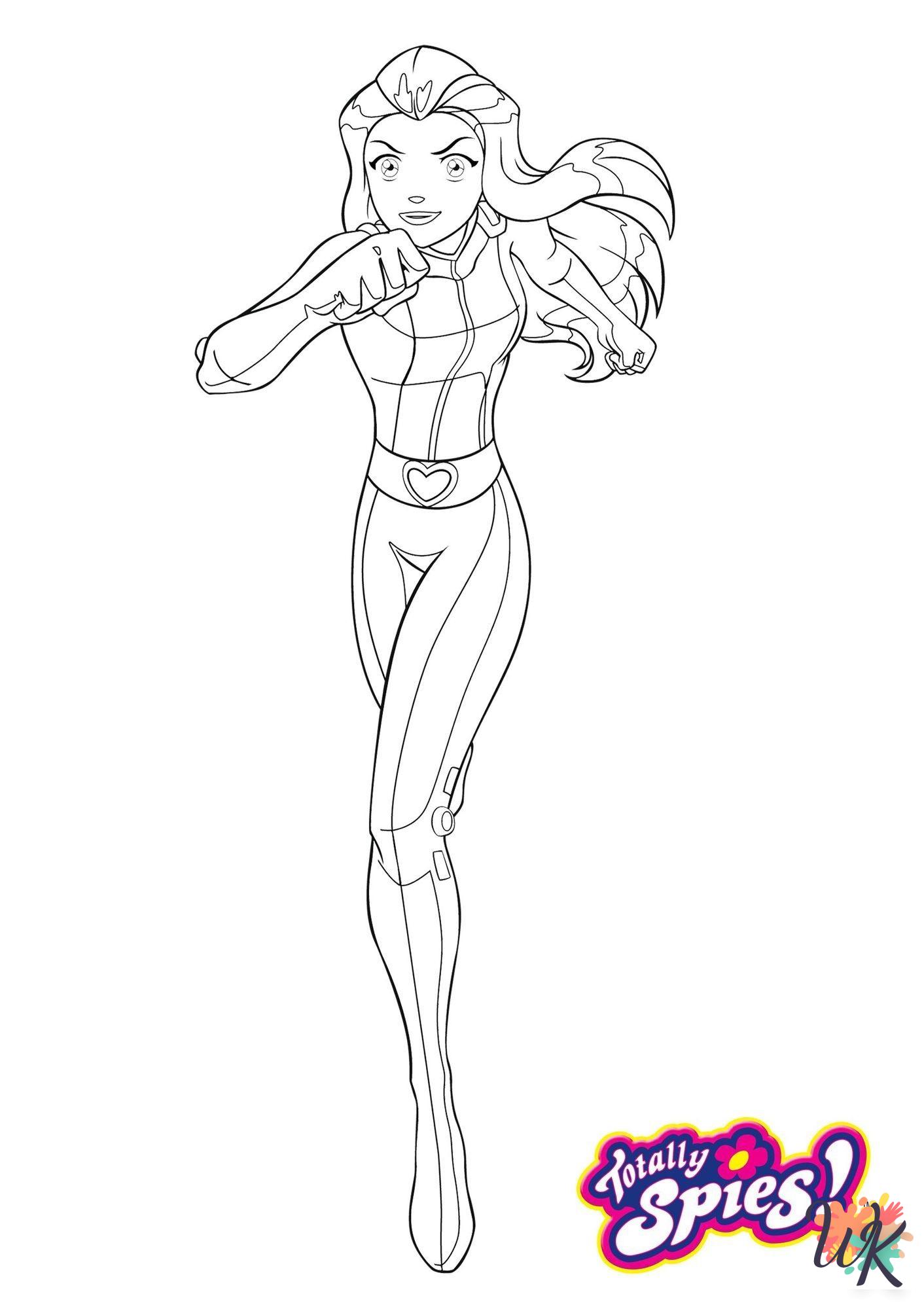 easy cute Totally Spies coloring pages
