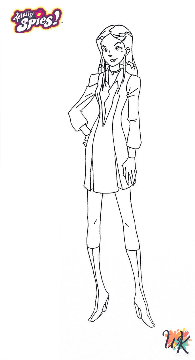 Totally Spies coloring pages easy