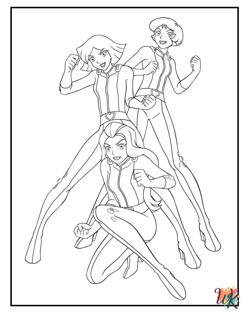 free Totally Spies coloring pages
