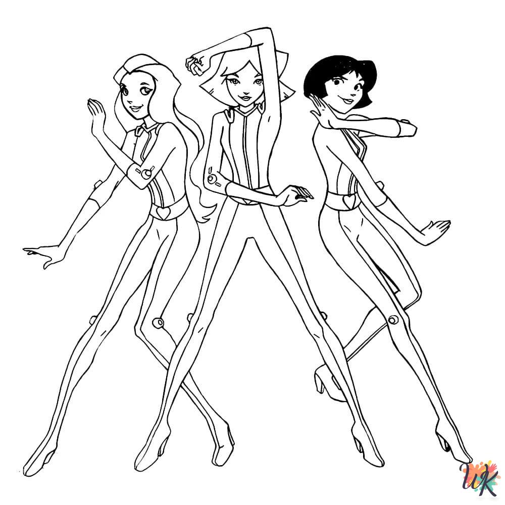 Totally Spies coloring pages for kids