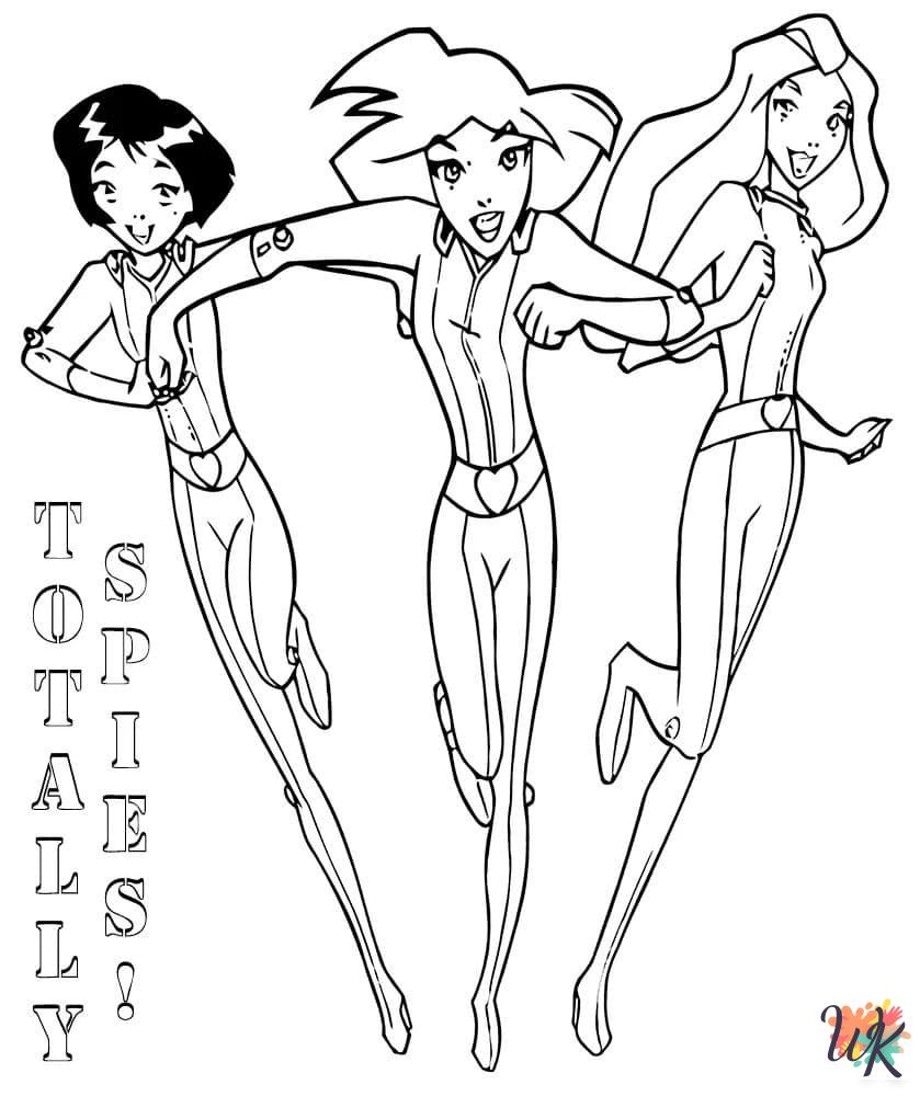 free Totally Spies coloring pages printable